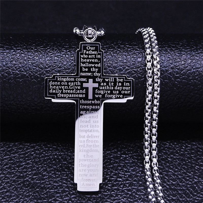Wholesale Men's Stainless Steel Cross Necklaces