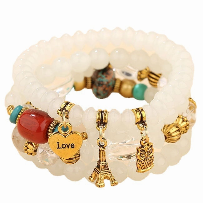 Wholesale Metal Candy Beads Multilayer Bracelet