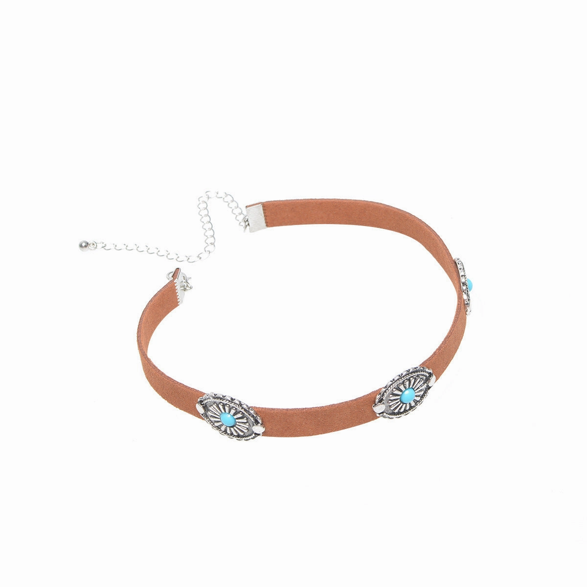 Wholesale Metal Faceplate Turquoise Alloy Necklaces