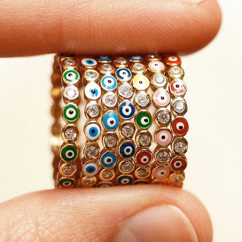 Wholesale Metal Gold Plated Devil Eye Ring