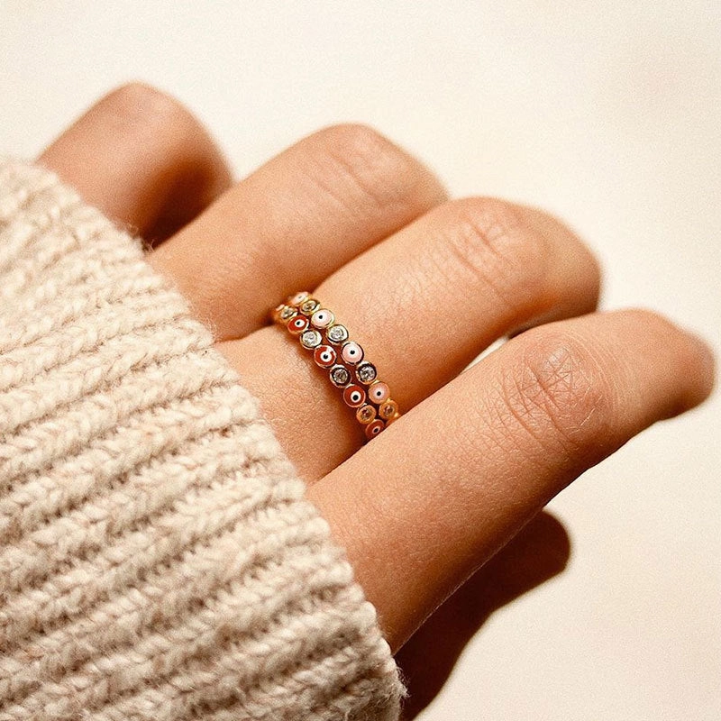 Wholesale Metal Gold Plated Devil Eye Ring