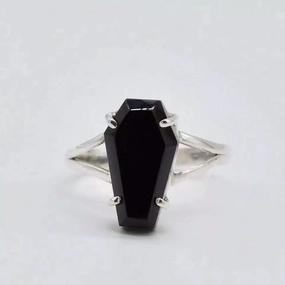 Wholesale Metal Inlaid Black Zirconia Rings