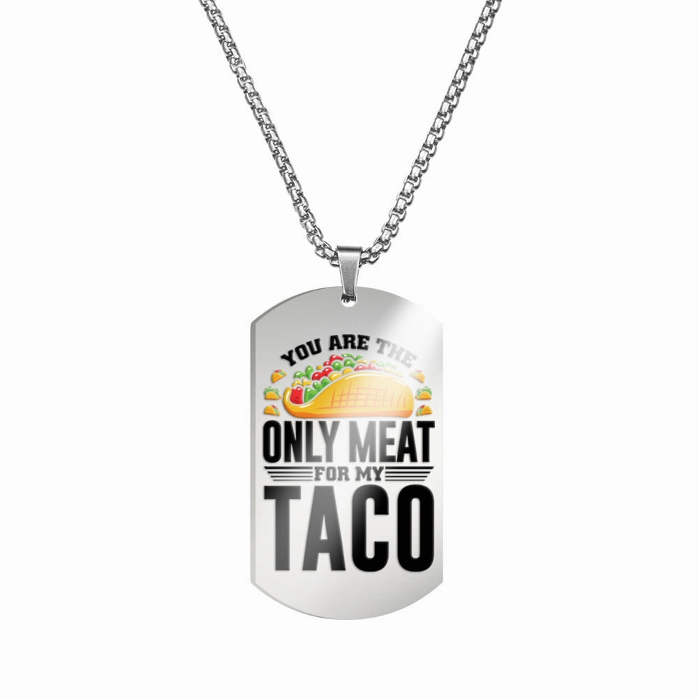Wholesale Mexican Corn Rolls Stainless Steel Necklace