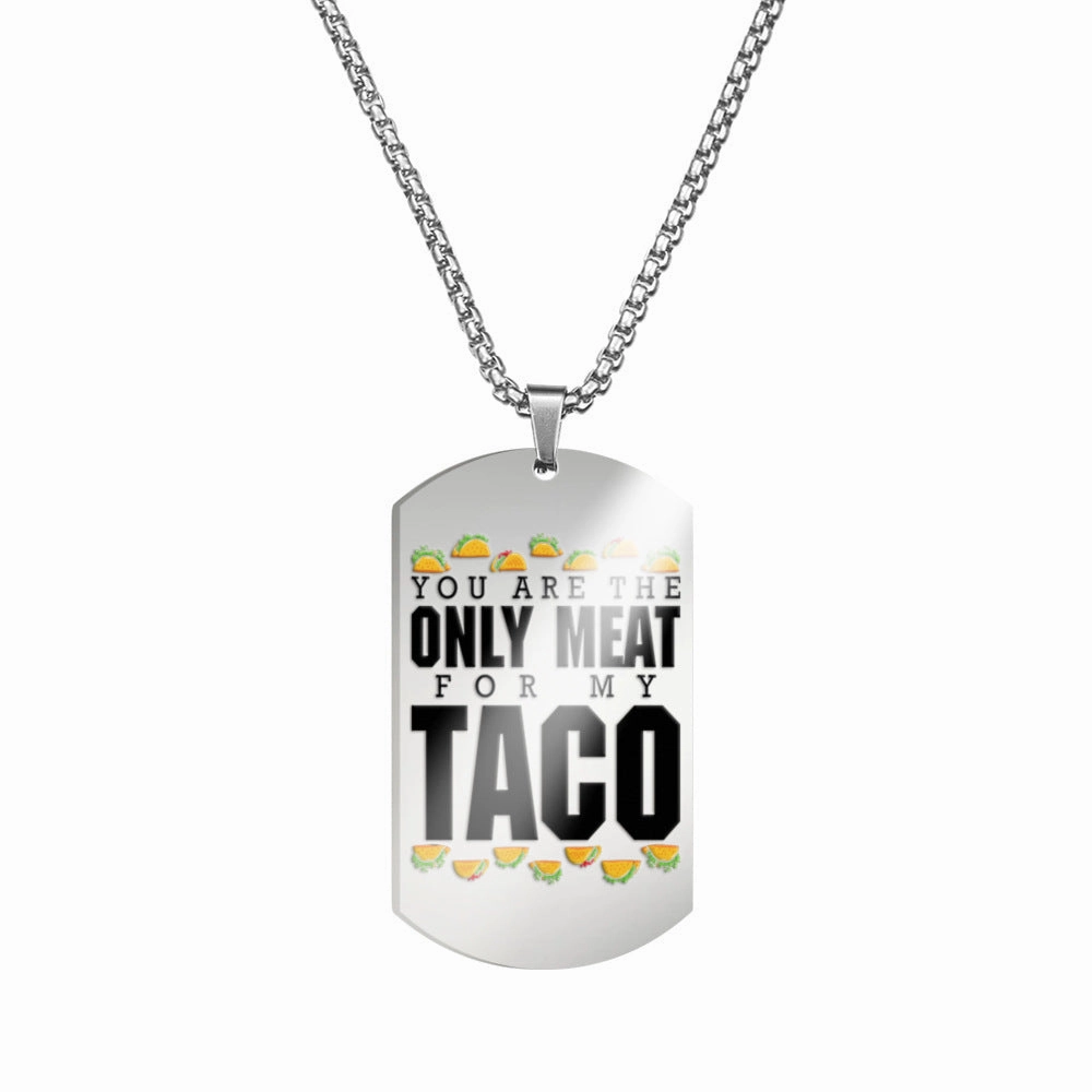 Wholesale Mexican Corn Rolls Stainless Steel Necklace
