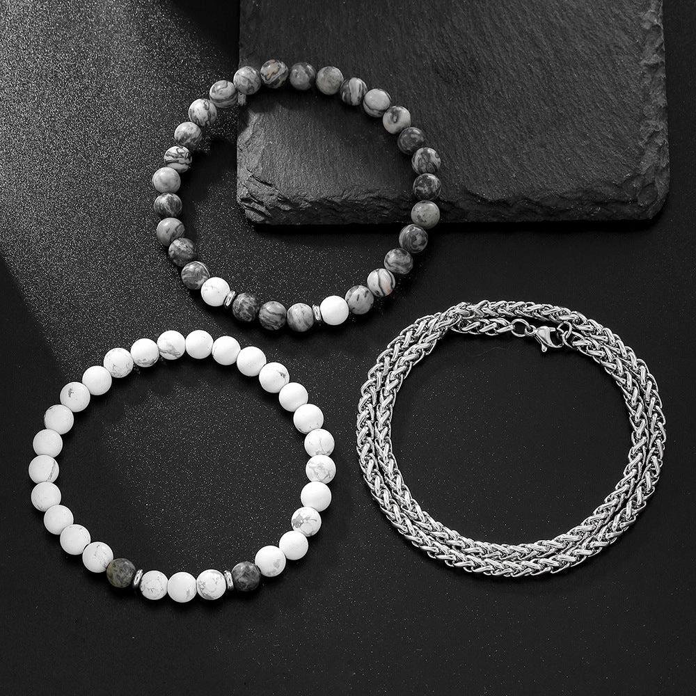 Wholesale Micro-paved Zirconia Dice Bracelet Set