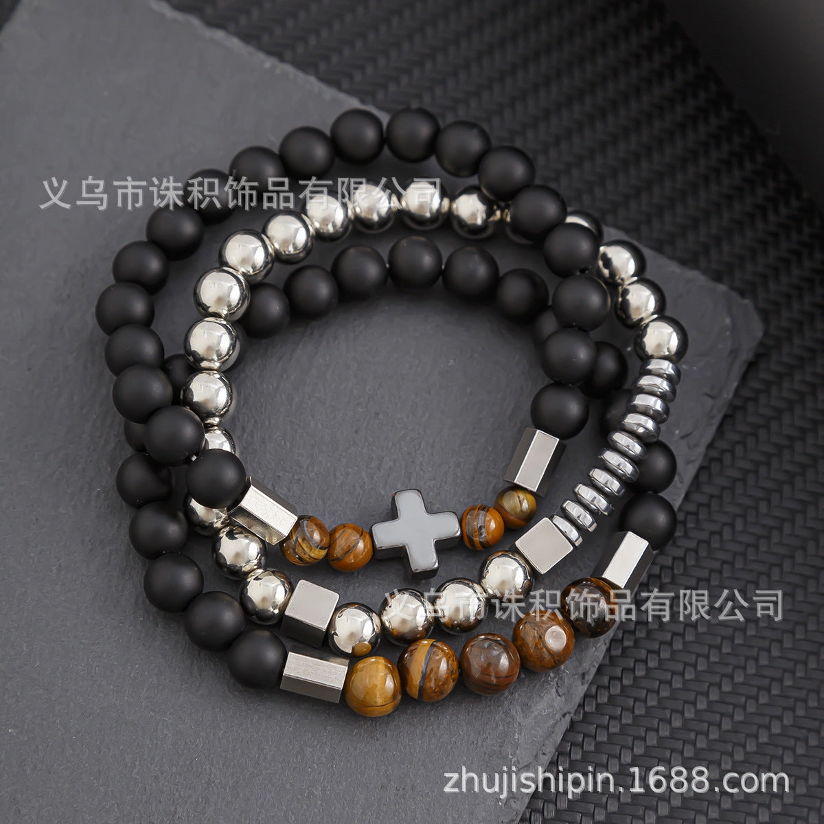Wholesale Micro-paved Zirconia Dice Bracelet Set