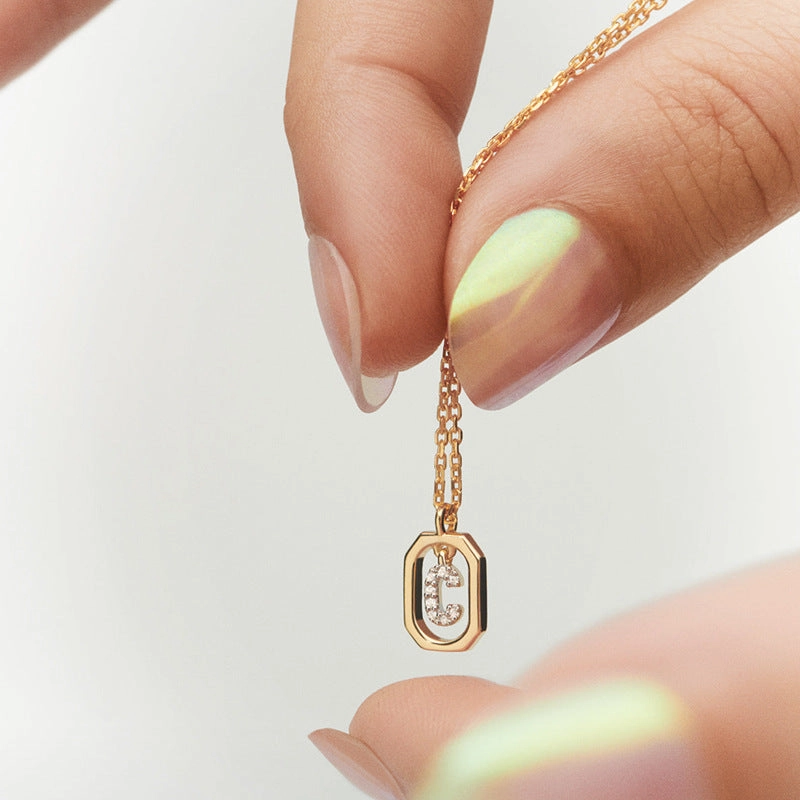 Wholesale MINI Alphabet Silver Necklaces