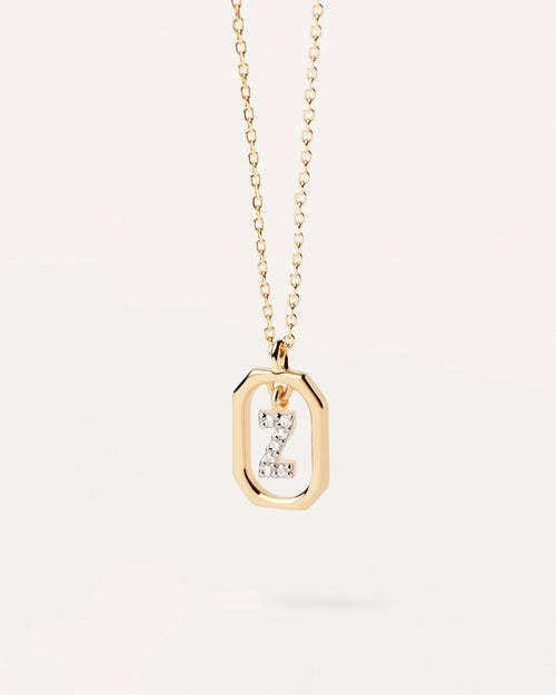 Wholesale MINI Alphabet Silver Necklaces