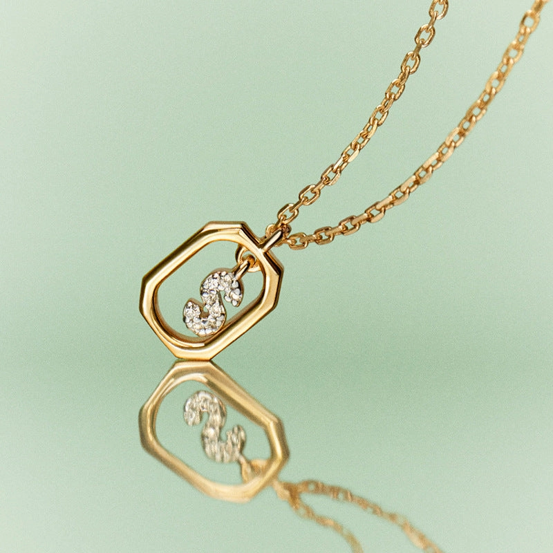 Wholesale MINI Alphabet Silver Necklaces
