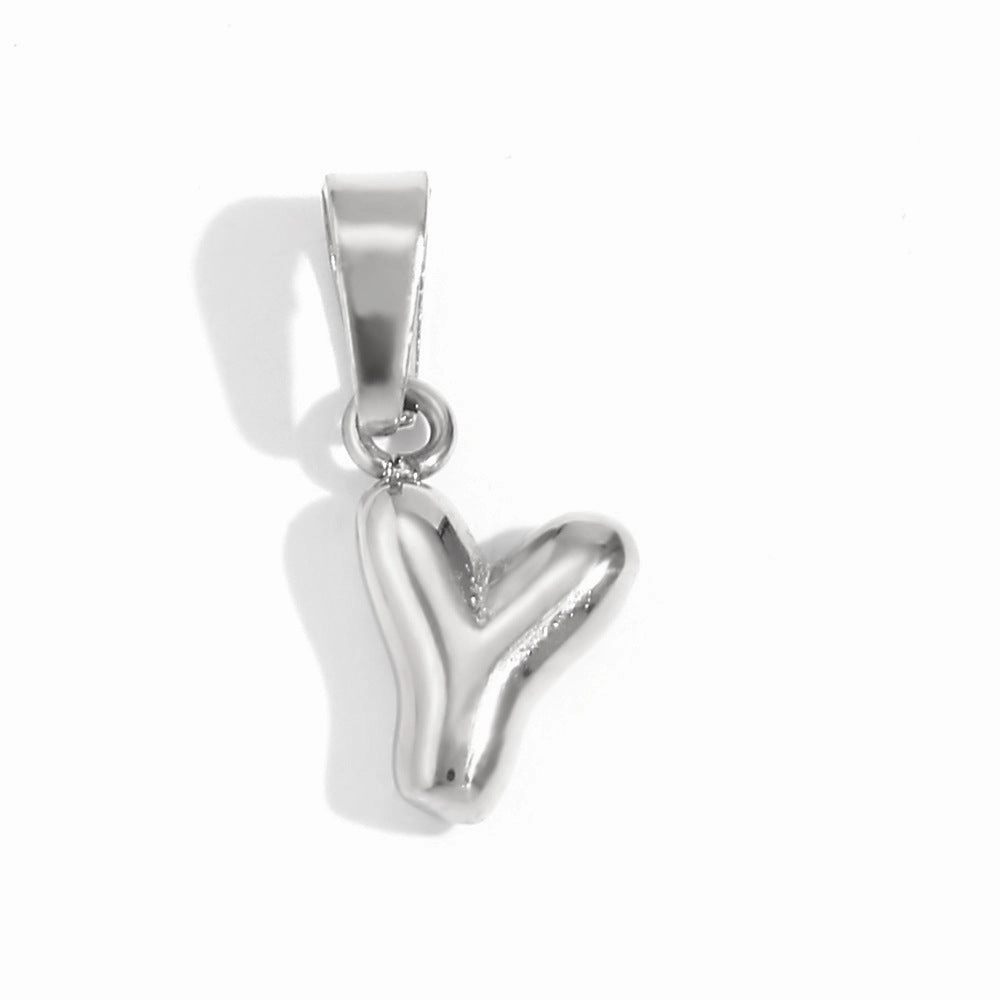 Wholesale Mini Bubble English Stainless Steel Plated 18K Gold DIY Matching Accessories Pendant