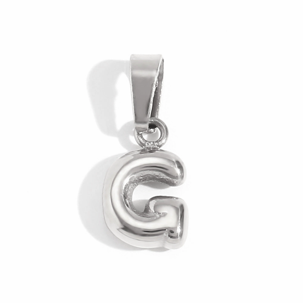 Wholesale Mini Bubble English Stainless Steel Plated 18K Gold DIY Matching Accessories Pendant
