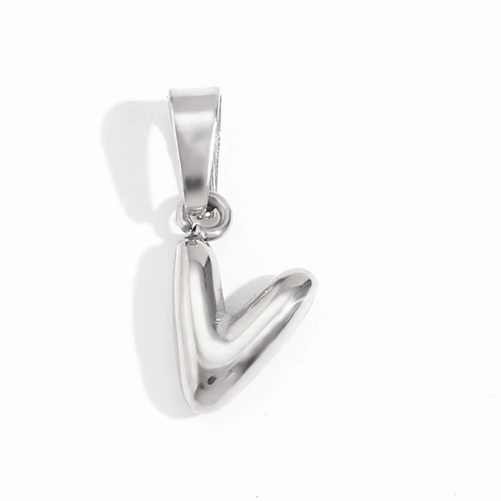 Wholesale Mini Bubble English Stainless Steel Plated 18K Gold DIY Matching Accessories Pendant