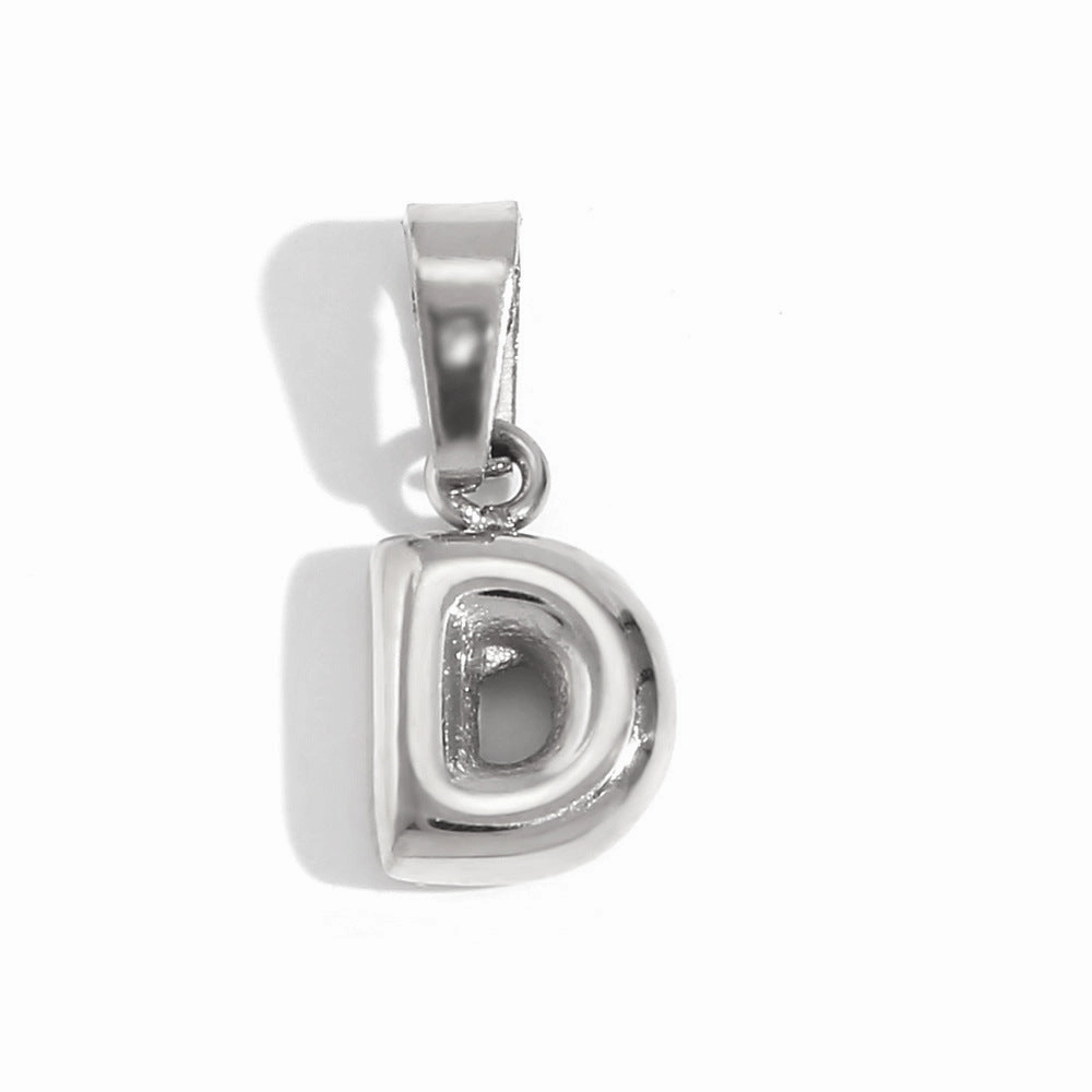 Wholesale Mini Bubble English Stainless Steel Plated 18K Gold DIY Matching Accessories Pendant