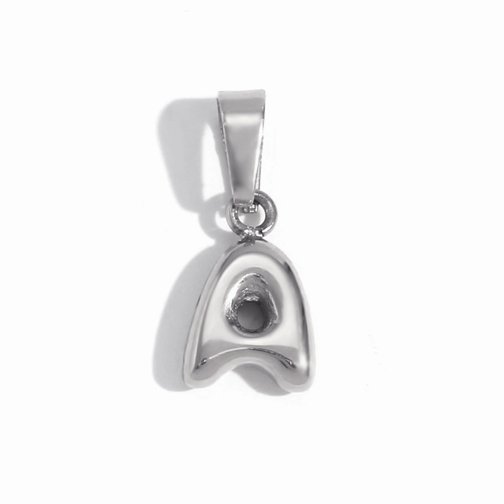 Wholesale Mini Bubble English Stainless Steel Plated 18K Gold DIY Matching Accessories Pendant