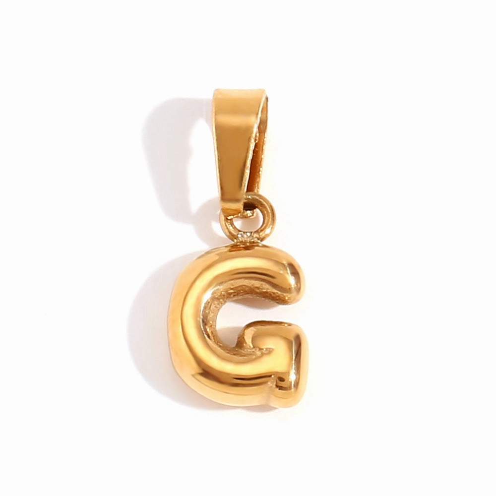 Wholesale Mini Bubble English Stainless Steel Plated 18K Gold DIY Matching Accessories Pendant