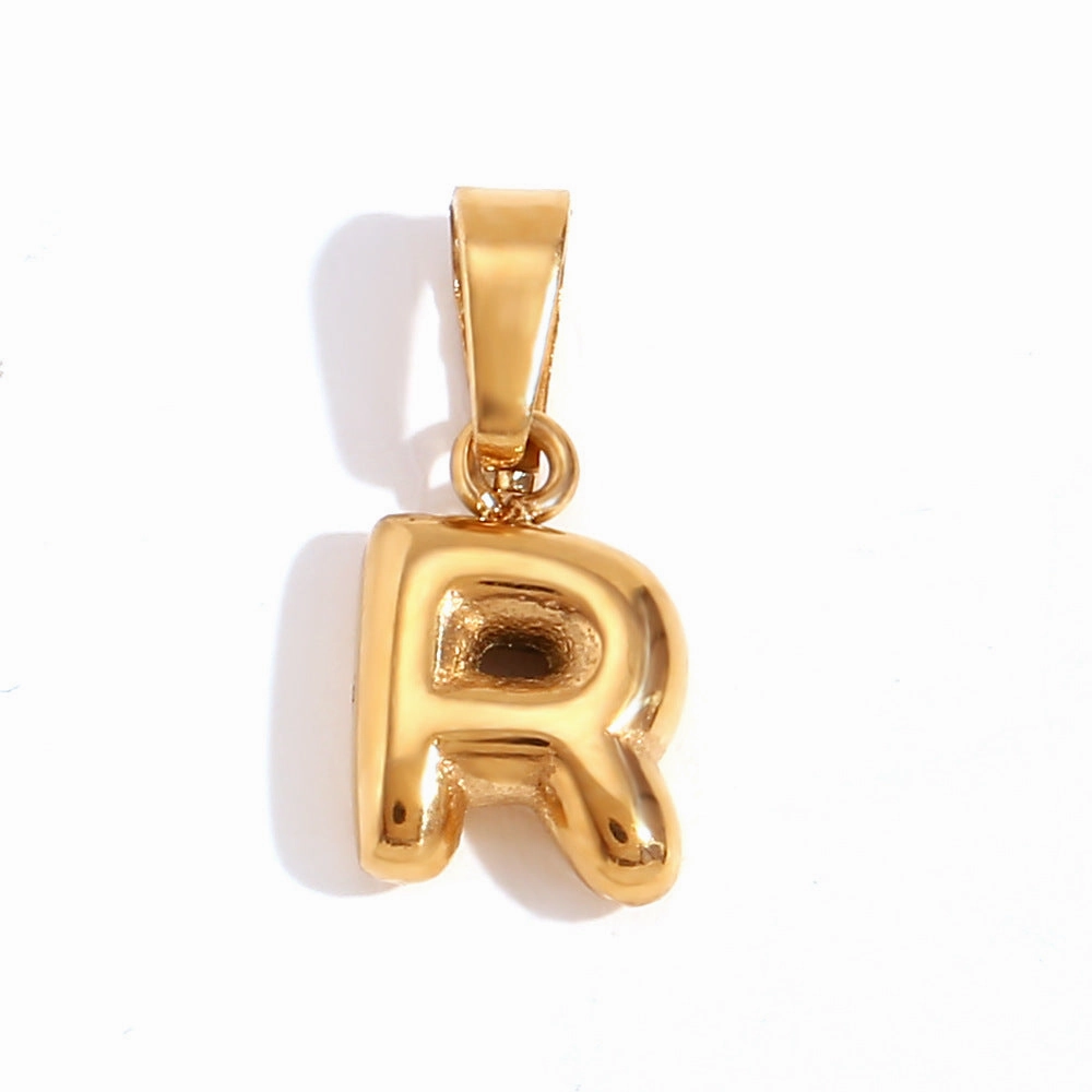 Wholesale Mini Bubble English Stainless Steel Plated 18K Gold DIY Matching Accessories Pendant