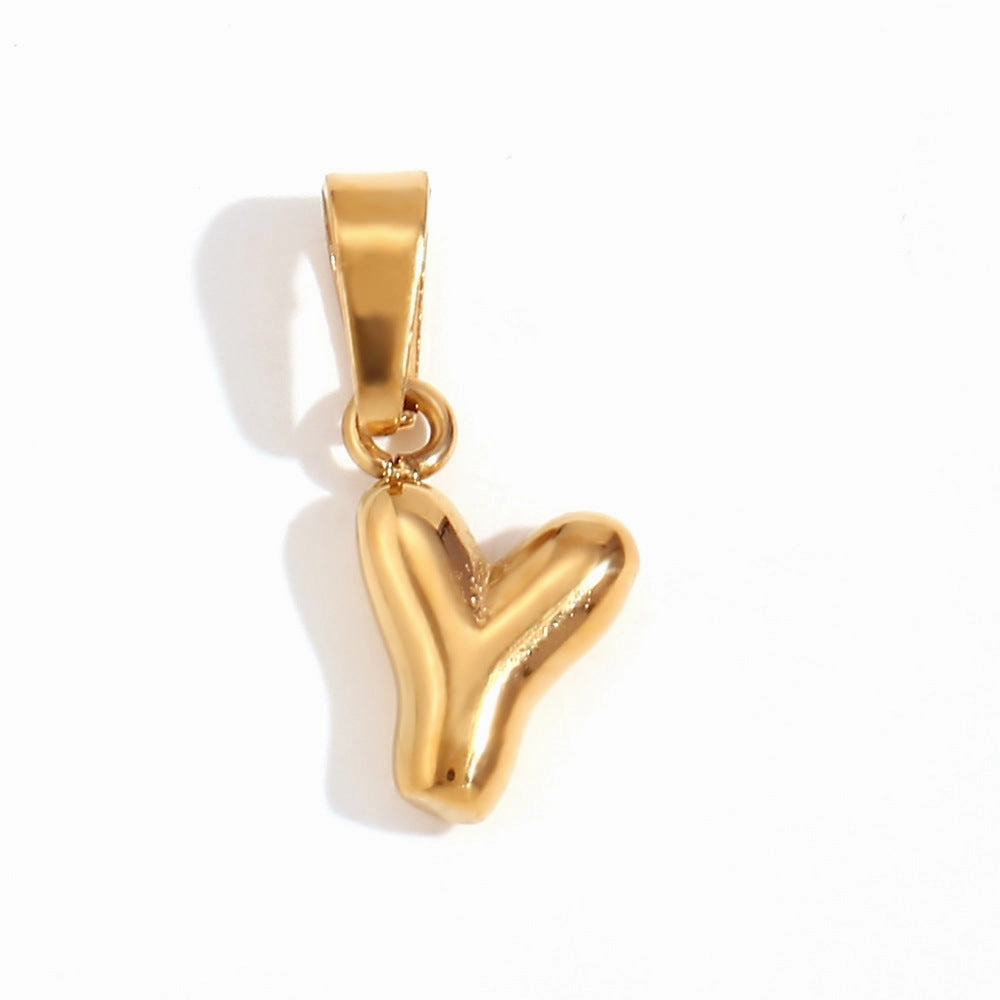 Wholesale Mini Bubble English Stainless Steel Plated 18K Gold DIY Matching Accessories Pendant