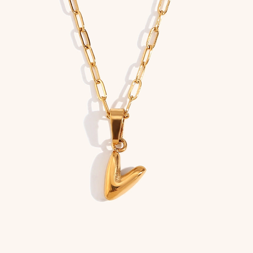 Wholesale Mini Bubble Letter 18K Necklaces
