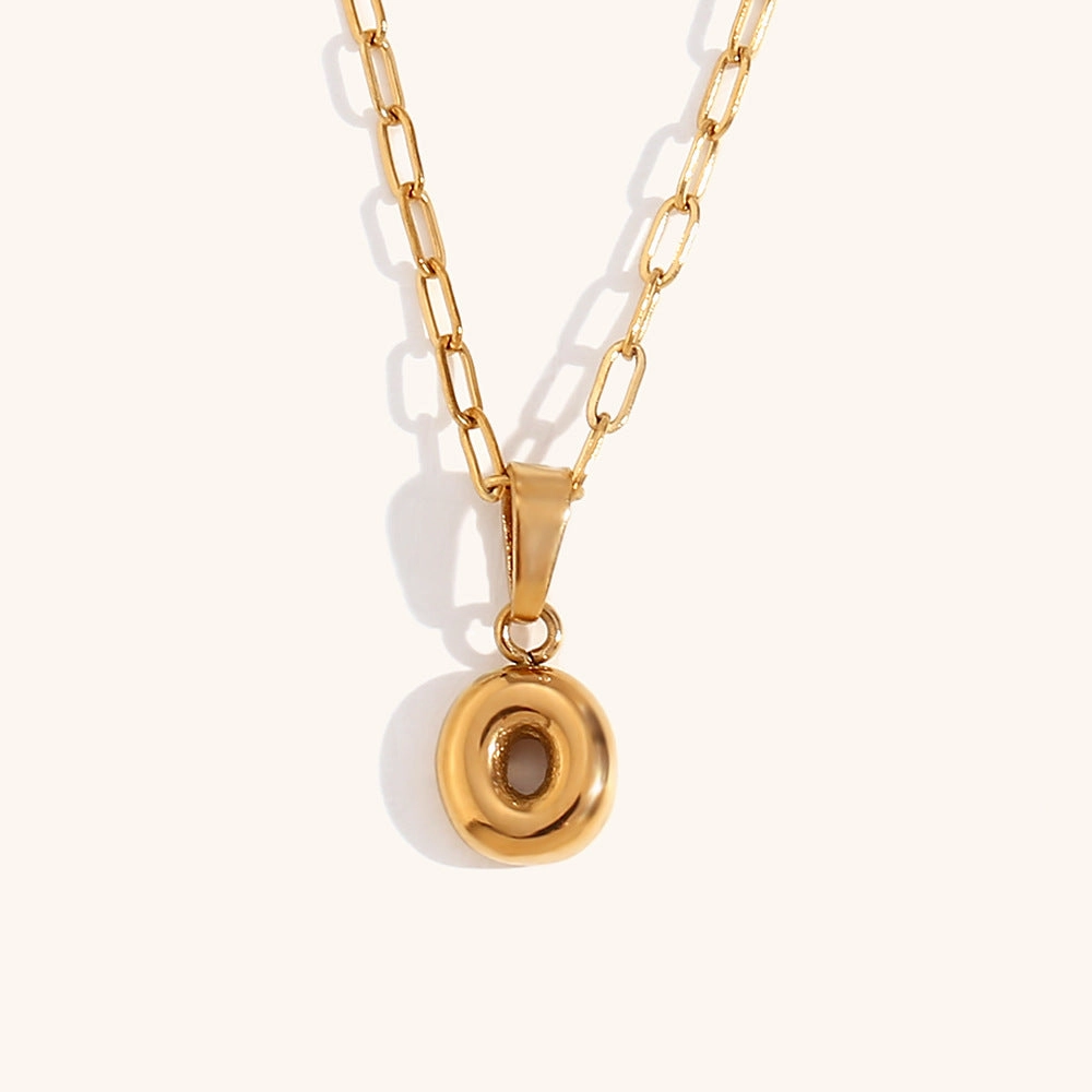 Wholesale Mini Bubble Letter 18K Necklaces
