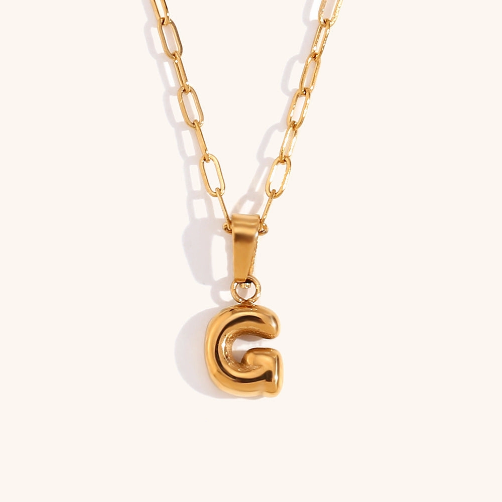 Wholesale Mini Bubble Letter 18K Necklaces