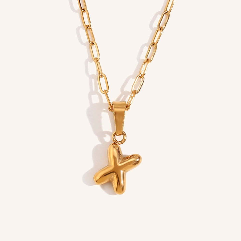 Wholesale Mini Bubble Letter 18K Necklaces