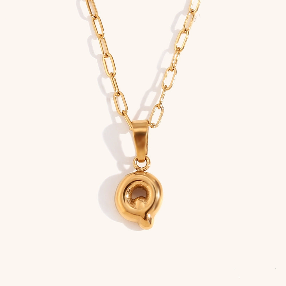 Wholesale Mini Bubble Letter 18K Necklaces