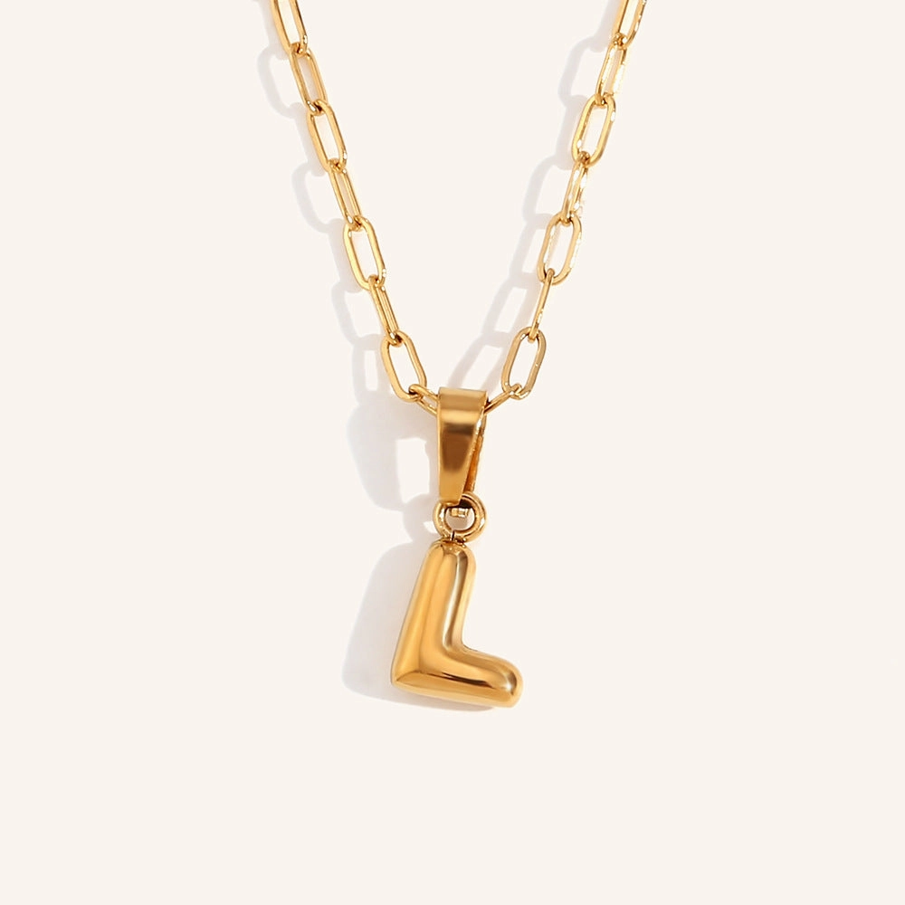 Wholesale Mini Bubble Letter 18K Necklaces