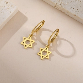 Wholesale Mini six-pointed star pendant stainless steel necklace