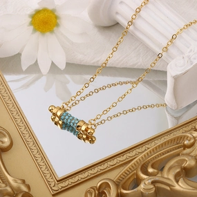 Wholesale Mini Waist Diamond Gold Plated Alloy Necklaces