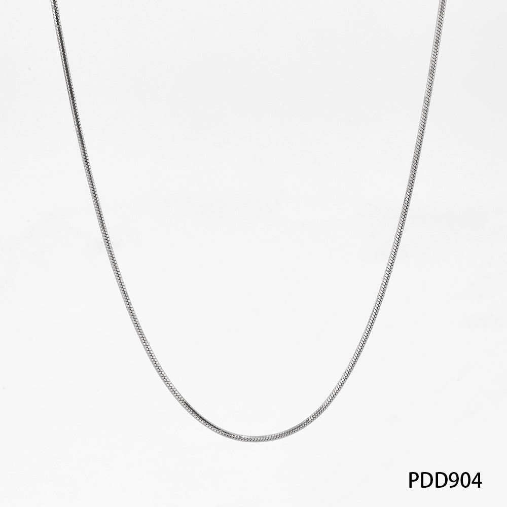 Wholesale Minimalist Wind Round Snake Stainless Steel Necklace