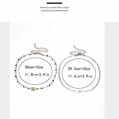 Wholesale Mixed Color Beaded Conch Multilayer Necklaces