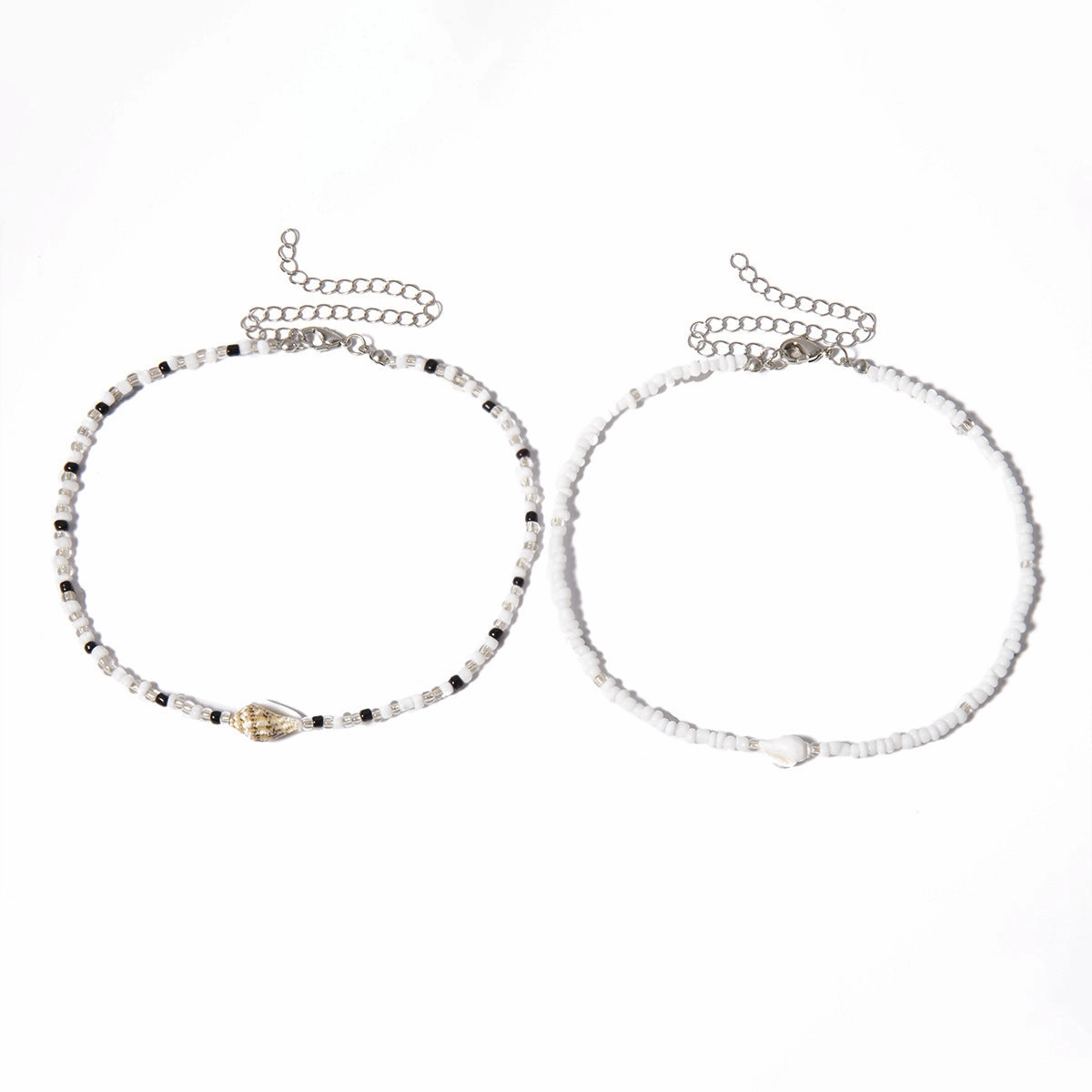Wholesale Mixed Color Beaded Conch Multilayer Necklaces
