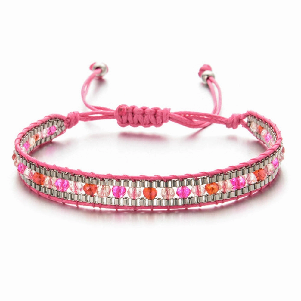 Wholesale Mixed Color Crystal Beads Multi-layer Retro Ethnic Style Bracelet