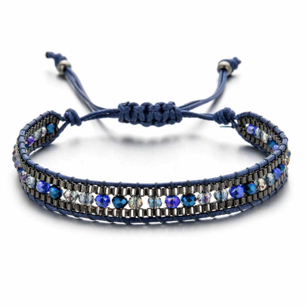 Wholesale Mixed Color Crystal Beads Multi-layer Retro Ethnic Style Bracelet