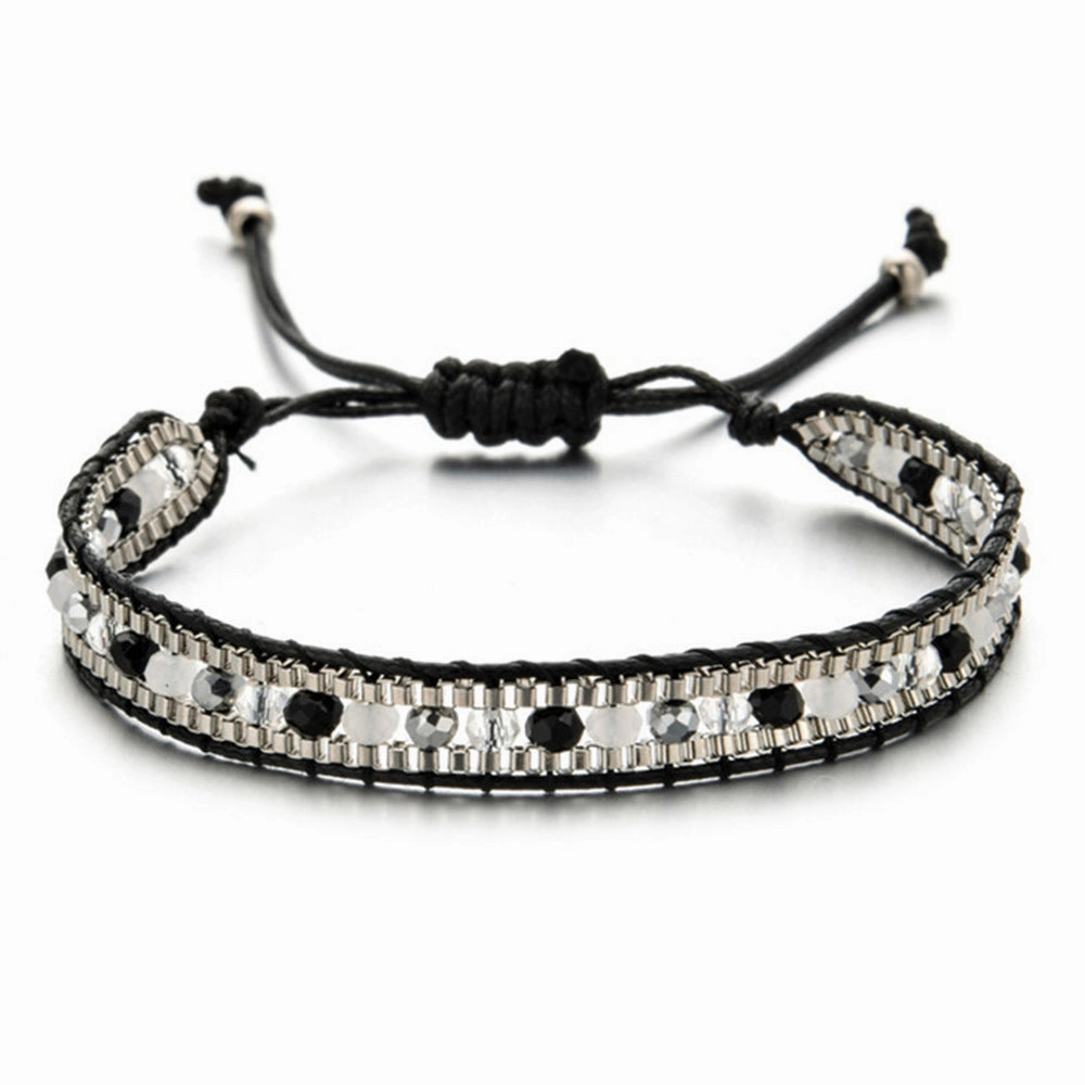 Wholesale Mixed Color Crystal Beads Multi-layer Retro Ethnic Style Bracelet