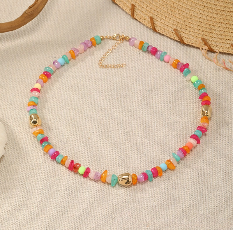 Wholesale Mixed Color Stone Acrylic Necklaces