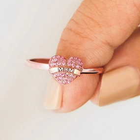 Wholesale Mother's Day Heart Alloy Rings