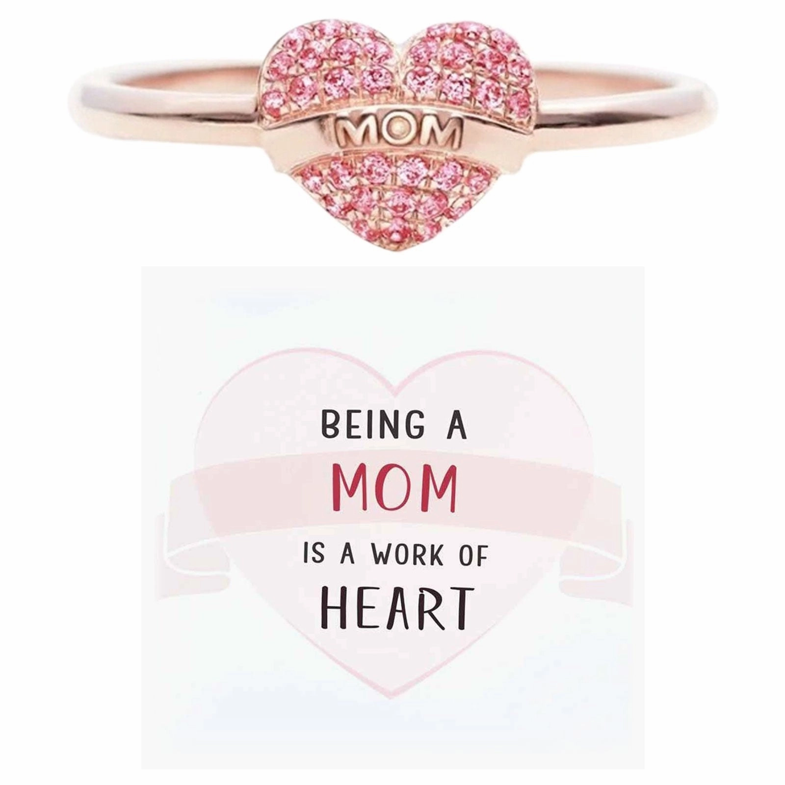 Wholesale Mother's Day Heart Alloy Rings