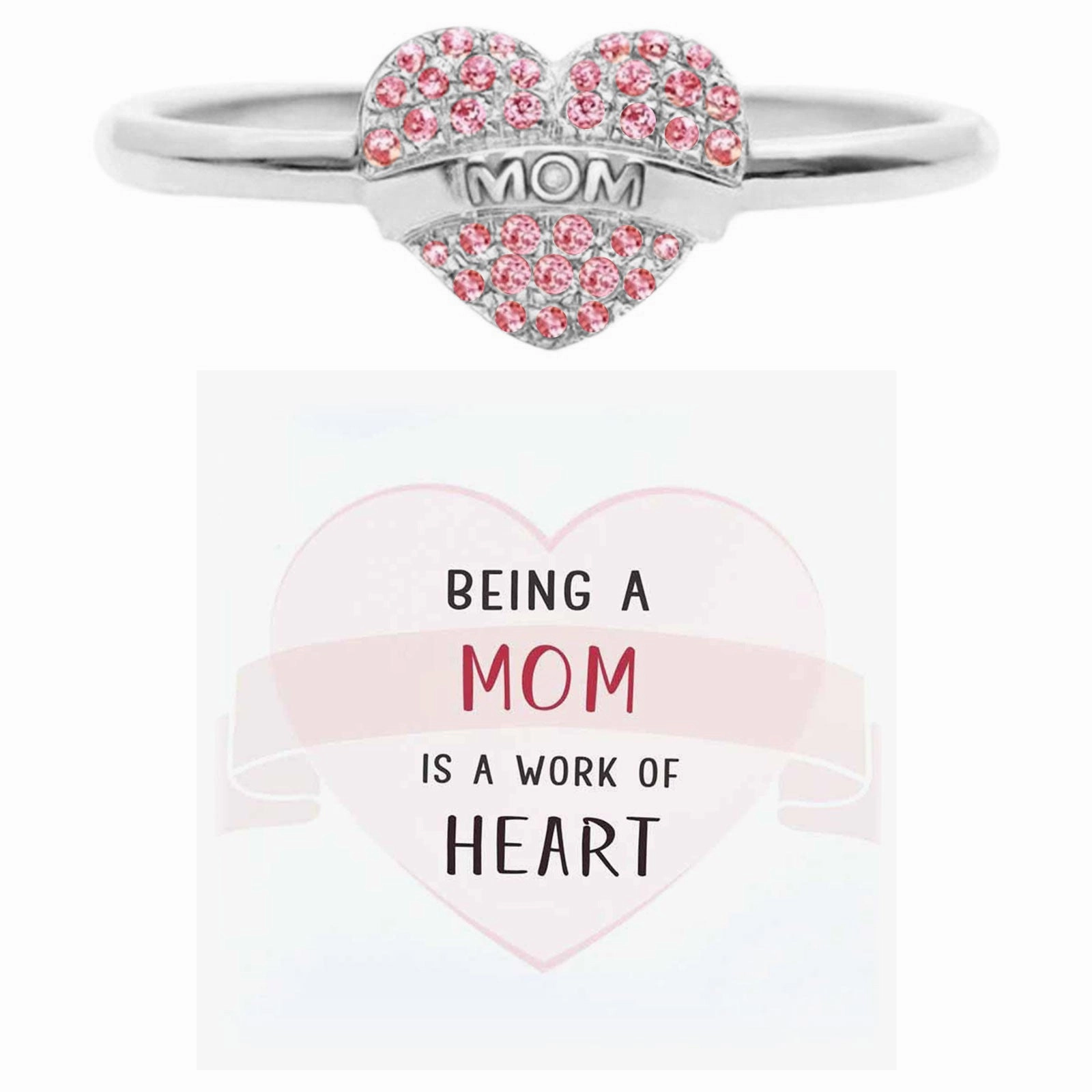 Wholesale Mother's Day Heart Alloy Rings