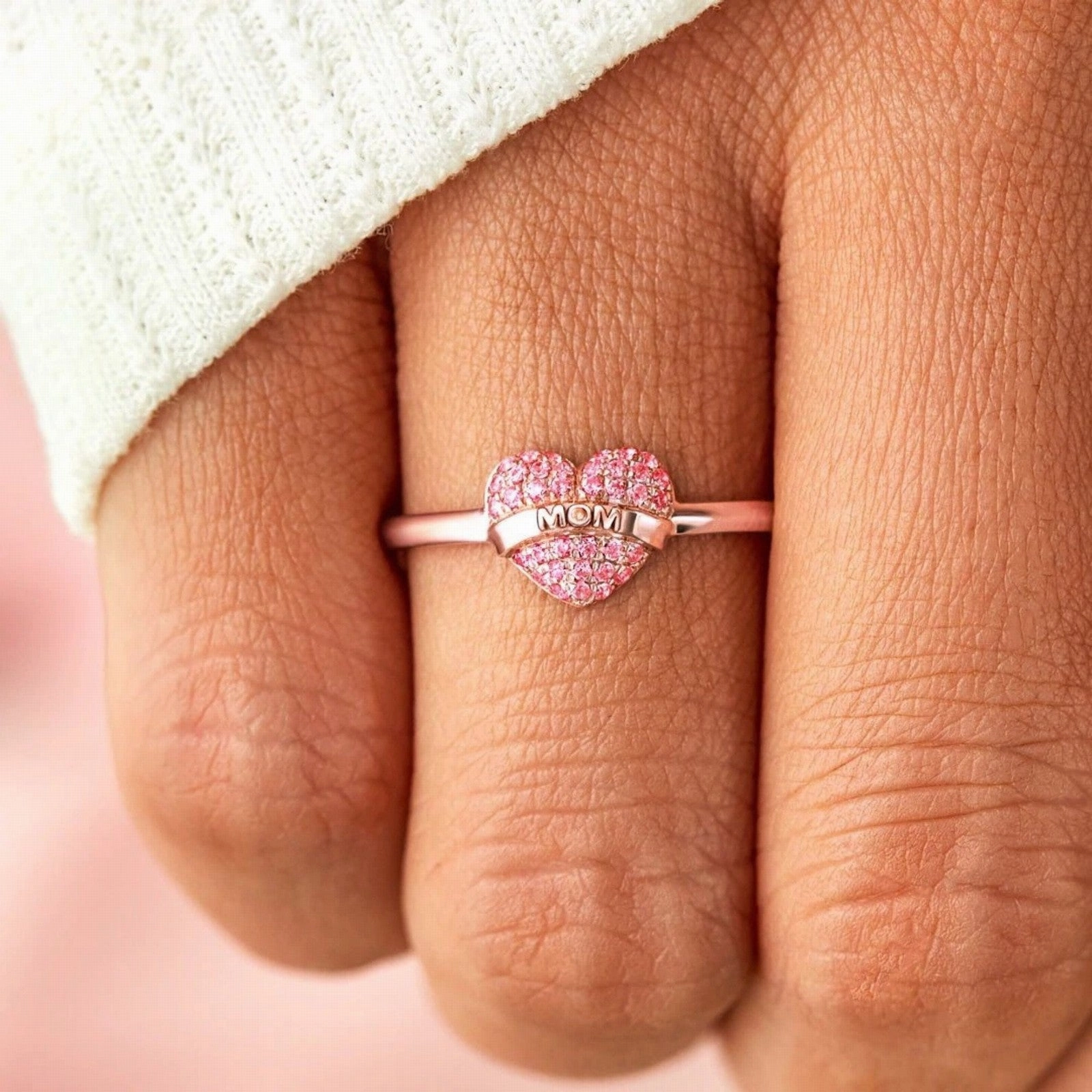 Wholesale Mother's Day Heart Alloy Rings