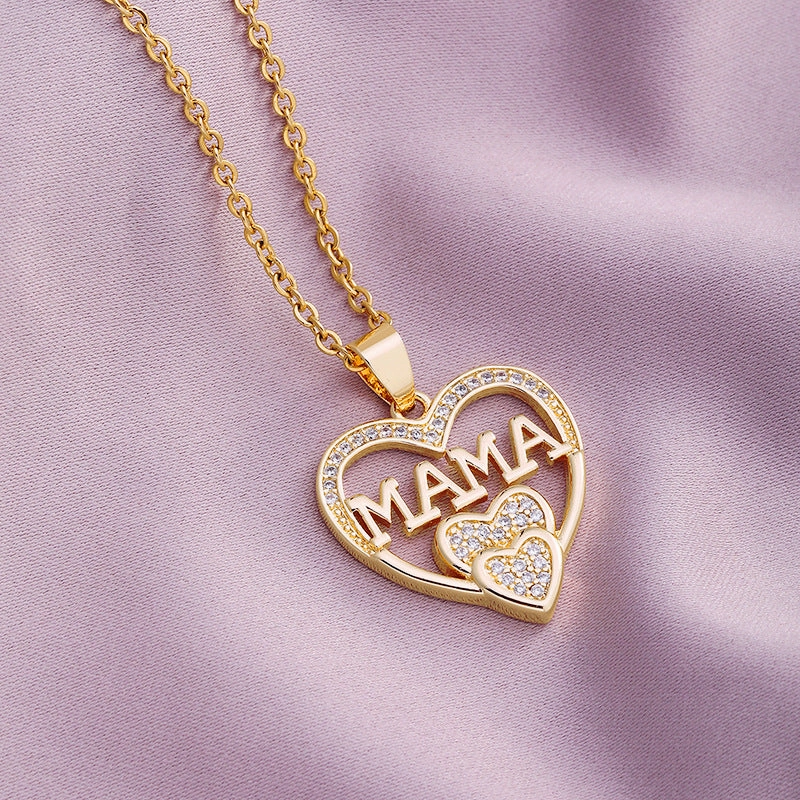Wholesale Mother's Day Letter Names Stainless Steel Necklaces