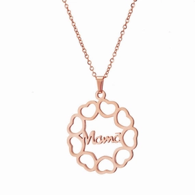 Wholesale Mother's Day Love Mama Titanium Steel Necklaces