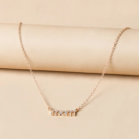 Wholesale Mother's Day Mom Alphabet Alloy Necklaces