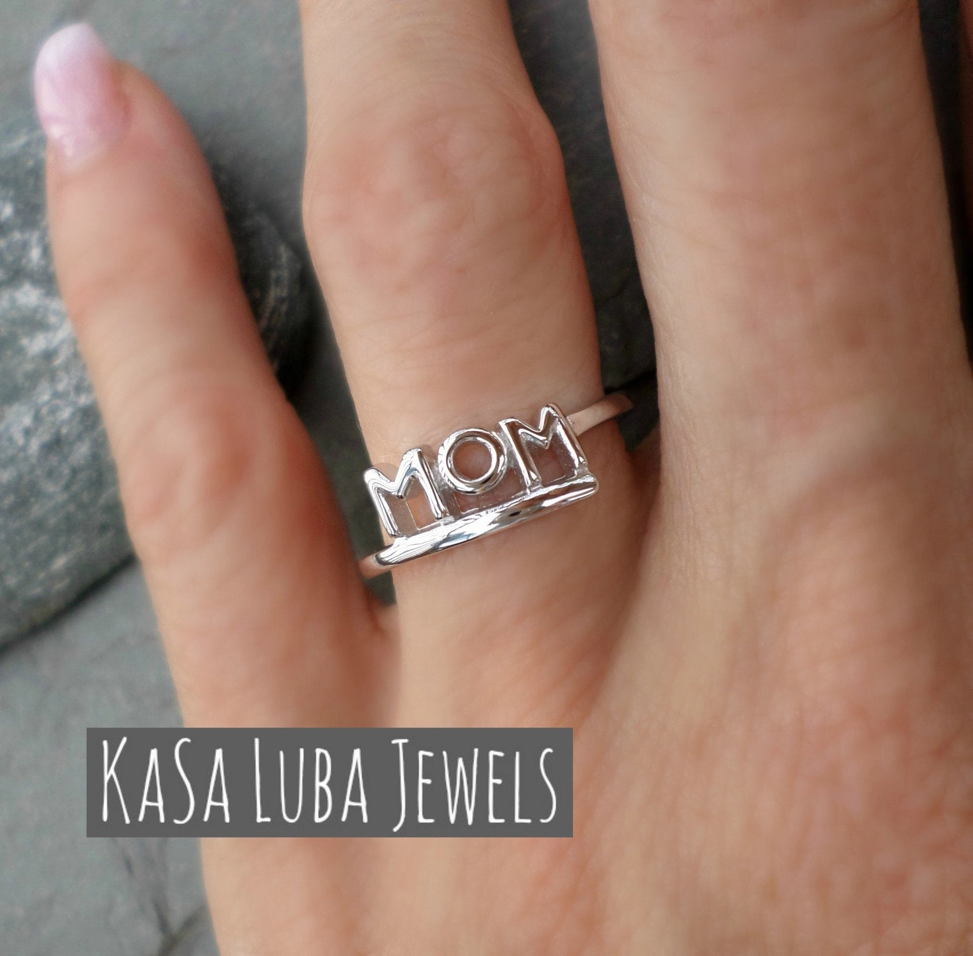 Wholesale Mother's Day White-plated Steel Brass Rings