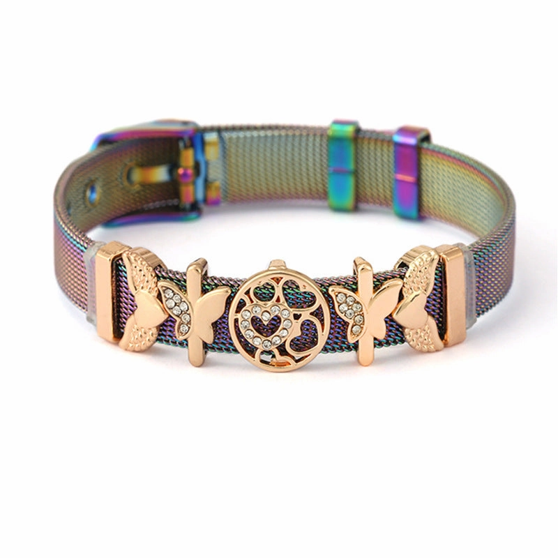Wholesale Mothers Day MOM Letter Accessories Stainless Steel Mesh Bracelet