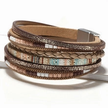 Wholesale Multi-layer Hand Woven Magnetic Leather Bracelets