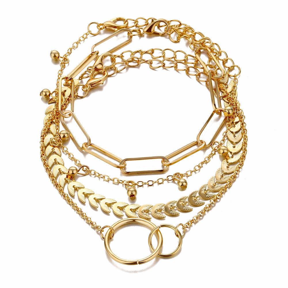 Wholesale Multi-layer Vintage Tassel Bracelet Set