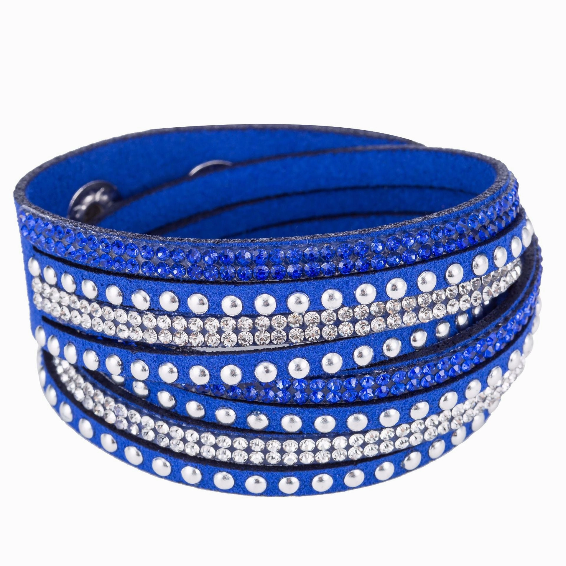 Wholesale Multi-layer Winding Diamond Inlaid Alloy Bracelets