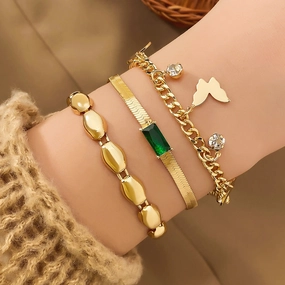 Wholesale Multi-layered Butterfly Bracelet Set