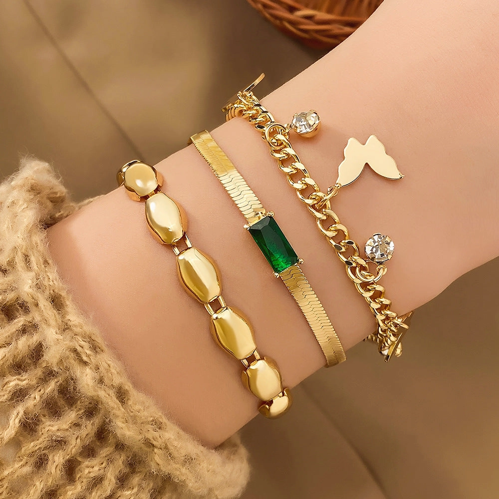 Wholesale Multi-layered Butterfly Bracelet Set